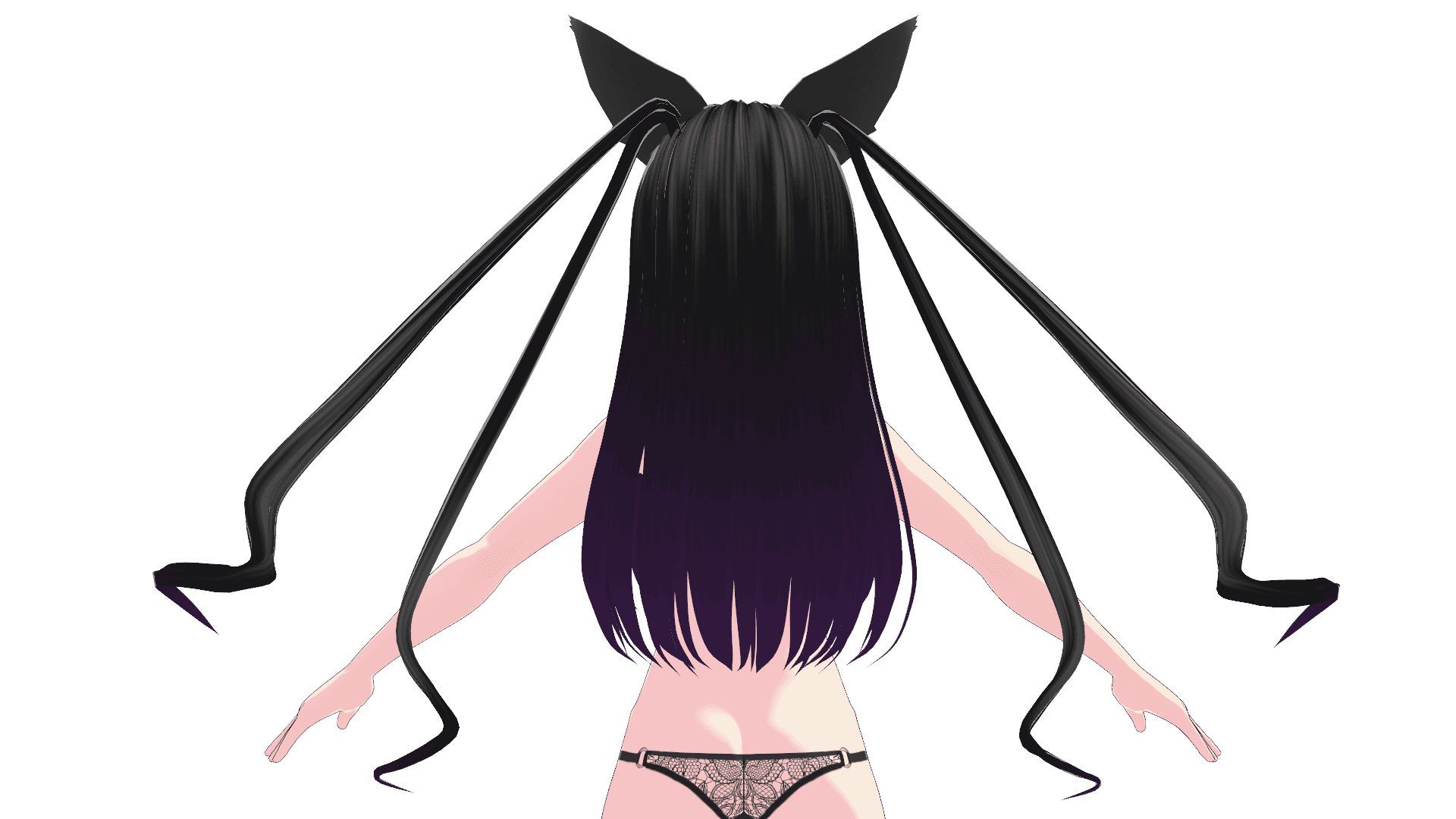 ランジェリーセット（上半身・背面）